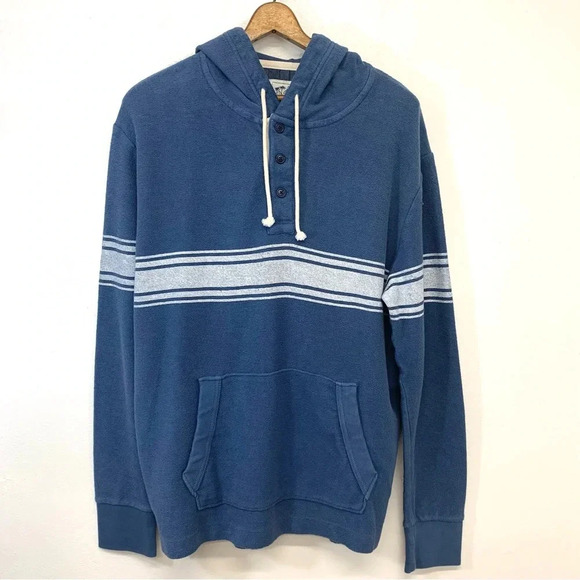 American Eagle Outfitters Other - American Eagle Sweater Hood Men  Medium Blue Stripe 100% Cotton Casual Work